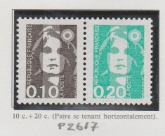 France N° 2617 La Paire P ** Marianne Du Bicentenaire - Unused Stamps