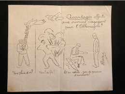 Tract Presse Clandestine Résistance Belge WWII WW2 Dessin Satyrique / Signé: Rigolboche - Documenten