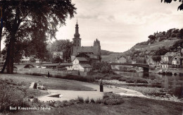 Bad Kreuznach Nahebrücke Und Kauzenburg Gelaufen 1958 - Bad Kreuznach