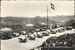 12043521 Beckenried Bahnrestaurant Klewenalp Terrasse Mit Blick Auf Vierwaldstae - Other & Unclassified