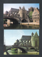 GENT - GAND -  ST MICHIELSKERK EN ST MICHIELSBRUG - 2 POSTKAARTEN   (14.056) - Gent