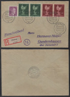 III REICH - DIEBURG / 1944 R-BRIEF PORTOGERECHT - RECOMMANDE AU TARIF ==> GUNDERNHAUSEN (ref 7768) - Covers & Documents