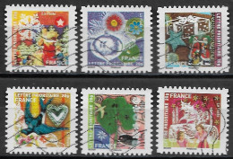 France 2010 Oblitéré Autoadhésif  N° 494 - 495 - 497 - 499 - 500 - 504   "  Meilleurs Voeux  " - Used Stamps