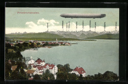 AK Friedrichshafen, Ortsansicht Mit Zeppelin  - Airships