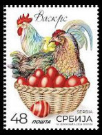 Serbia 2024. Easter, Religions, Christianity, Eggs, Chicken, Rabbit, MNH - Cristianismo