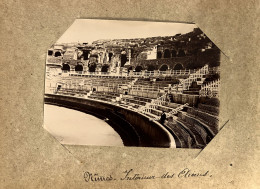Nimes * Les Arènes , Intérieur Et Extérieur * 2 Photos Circa 1890/1910 11.5x8.5cm - Nîmes