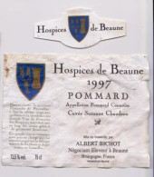 Etiquette Et Collerette HOSPICES DE BEAUNE " POMMARD 1997 " Cuvée Suzanne Chaudron (3235)_ev671 - Bourgogne