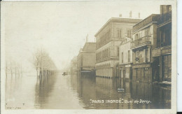 PARIS - CARTE PHOTO PARIS INONDÉ - Quai De Bercy - Überschwemmung 1910