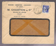 Bourg De Péage 1937. Enveloppe à En-tête De La Mercerie M. Champion & Cie (AS) - 1921-1960: Modern Period