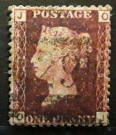 GB Queen Victoria 1858 - 1864 Yvert 26 , One Penny Rouge Planche Plate 205 Obl , TB - Usati