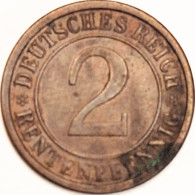 Germany Weimar Republic - 2 Rentenpfennig 1924 E, KM# 31 (#4430) - Autres – Europe