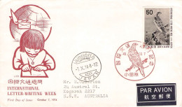 JAPAN - AIRMAIL 1974 - KOGARAH/AUSTRALIA / 7052 - Cartas & Documentos