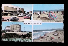 Cp, 66, Souvenir De Canet Plage, Multivues, Ed. Narbo, Voyagée 1960 - Canet Plage