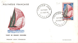 POLYNESIE FDC 1966 BATEAUX - FDC