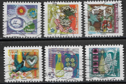 France 2010 Oblitéré Autoadhésif  N° 495 - 496 - 497 - 499 - 501 - 506   "  Meilleurs Voeux  " - Used Stamps