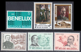 Belgique 1974 Yvert 1721 / 1726 ** TB Bord De Feuille - Nuevos