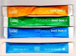 3 Stick De Sucre " Relais "H" Café Tout Simple Tout Bon " St Louis (scann Recto-verso) [S097]_Di130 - Sugars