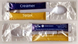 Sachets Sucre, Stick, Bûchette Avec Cuillère " KLM " Sous Blister (S273) _Di527 - Zucchero (bustine)