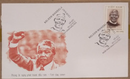 FDC Vietnam Viet Nam Cover With Perf Stamp 2018 : 100th Birth Anniversary Of Nelson Mandela (Ms1102) - Vietnam