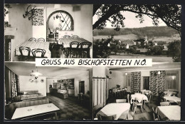 AK Bischofstetten, Gesamtansicht, Gasthaus Innenansicht  - Autres & Non Classés