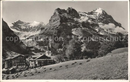 12039241 Grindelwald Kirchenpartie Mit Eiger Und Fiescherwand Grindelwald - Sonstige & Ohne Zuordnung