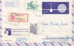 POLAND - REGISTERED AEROGRAMME 1975 GLIWICE - GROSSENHAIN/GDR/ 7058 - Avions