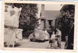 PHOTO SEINE ET MARNE COMBS LA VILLE FETE DU MUGUET 1954 DEFILE DE CHARS - Lugares