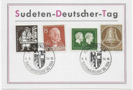 Sonderkarte Sudeten-Deutscher-Tag 1954 In München Mit Sonderstempel - Covers & Documents
