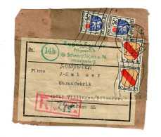 Adressausschnitt Einschreien Schwenningen Nach Villingen, Uhrenfabrik, 1946 - General Issues