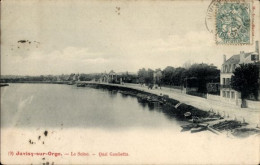 CPA Juvisy Sur Orge Essonne, La Seine, Quai Gambetta - Sonstige & Ohne Zuordnung