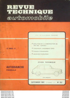 Revue Technique Automobile Autobianchi Primula Fiat 500   N°257 - Auto/Motor