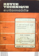 Revue Technique Automobile Fiat 124   N°259 - Auto/Moto