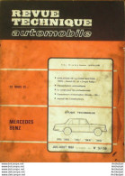 Revue Technique Automobile Mercedez-Benz 230 250 Opel Kadett B   N°267 - Auto/Motor