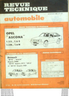 Revue Technique Automobile Opel Ascona Renault 18 & R20   N°424 - Auto/Moto