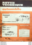 Revue Technique Automobile Peugeot 205 Bmw Série 5   N°438 - Auto/Motorrad