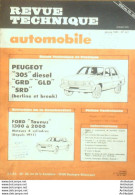 Revue Technique Automobile Peugeot 305 Ford Taunus 1300 à 2000   N°407 - Auto/Motor
