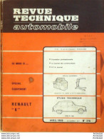 Revue Technique Automobile Renault 6 Type R 1180   N°276 - Auto/Moto