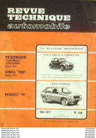 Revue Technique Automobile Renault 14 Volkswagen Coccinelle Simca 1100   N°368 - Auto/Motorrad