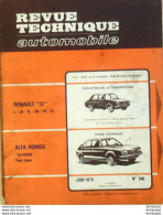 Revue Technique Automobile Renault 12 Alfa Roméo Alfasud   N°346 - Auto/Motor