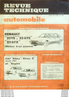 Revue Technique Automobile Renault 25TS Fiat Ritmo & Regata   N°446 - Auto/Motor