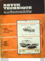 Revue Technique Automobile Simca 1301/1501 Ford Capri II 4 Cyl.   N°348 - Auto/Motorrad