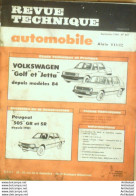 Revue Technique Automobile Volkswagen Golf & Jetta Peugeot 505   N°447 - Auto/Moto