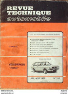 Revue Technique Automobile Volkswagen Passat Zastava Renault 16 Ts   N°337  - Auto/Motor