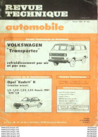 Revue Technique Automobile Volkswagen Transporter Opel Kadett D   N°452 - Auto/Moto