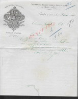 LETTRE ILLUSTRÉE DE 1893 HEITCHLIN & PAUL BRILL TUILLERIES TUILE & BRIQUETERIES BRIQUE MÉCANIQUES À CHÂLON SUR SAÔNE - 1800 – 1899