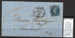 France - Lettre Paris Pour Lavelanet - Ariege - 1859 - OCTOGONE DE CARRES + CAD Paris 60 - 1849-1876: Periodo Clásico