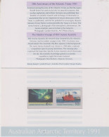 AAT 1991 Antarctic Treaty 2v Presentation Map ** Mnh (GS171) - Unused Stamps