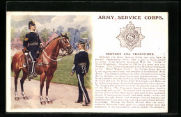 Artist's Pc Army Service Corps, Britische Soldaten In Uniformen Mit Pferd, Regiment  - Regimientos