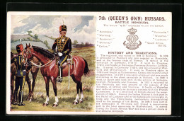 Artist's Pc 7th Queen`s Own Hussars, Husaren In Uniform Zu Pferd  - Régiments