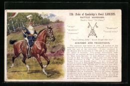 Artist's Pc 17th Duke Of Cambridge`s Own Lancers, Soldat Zu Pferd Bei Einer Parade  - Regimientos